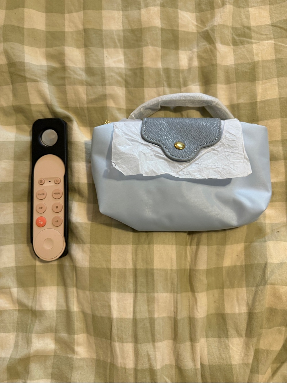 Small Light Blue le pliage designer inspired Women's Top-Handle Bag